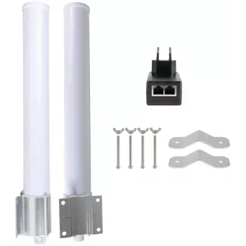 GETFORT GF-ANT-360 ympärisäteilevä antenni 12 dBi 2,4–2,5 GHz N-liitin valkoinen