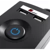 Getfort 5P 5 m musta USB-ylijännitesuojattu jatkojohto