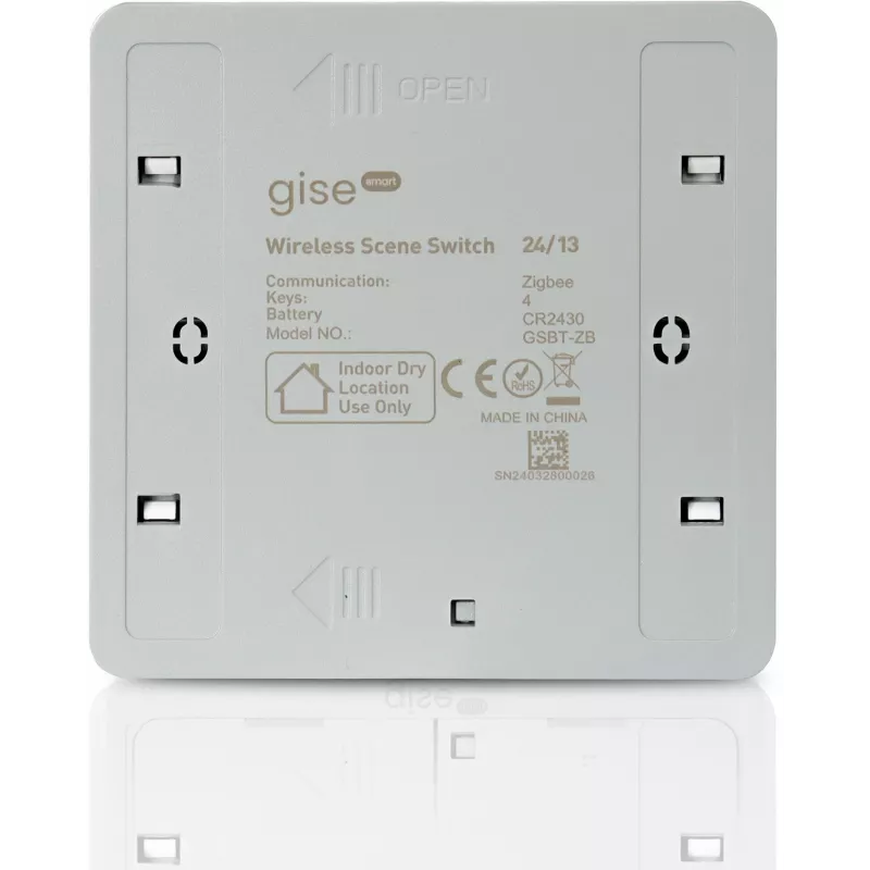 GISE älykäs tilannepainike Zigbee Tuya GSBT-ZB valkoinen