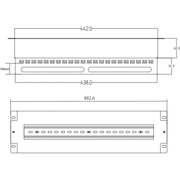Getfort 3U 22x Schuko -jakokeskus 230V 16A 2m kaapeli musta