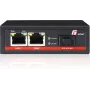 GETFORT GF-102-2PG-S-65 PoE+-mediakonvertteri 2-porttinen Gigabit Ethernet SFP RJ-45 1000Mbps