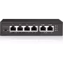 EasyCam EC-POE-SW42 6-porttinen PoE-kytkin (4 PoE + 2 uplink) 60W