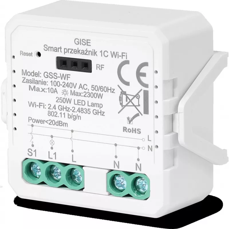 GISE Smart WiFi -yksirelemoduuli Tuya GSS-WF