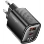 Voltage GaN-laturi Mini 33W PD 3.0 QC 3.0 USB-A USB-C digitaalinäyttö musta