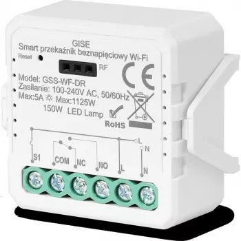 GISE Smart yksirelemoduuli potential-free WiFi Tuya GSS-WF-DR