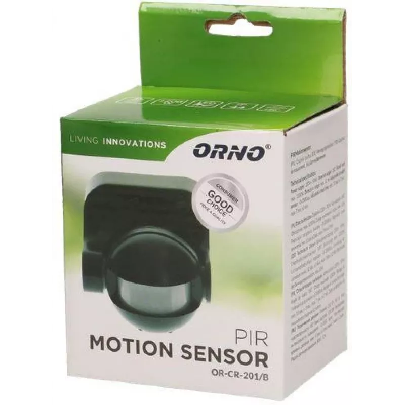 ORNO OR-CR-201/B PIR-liiketunnistin musta