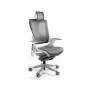 UNIQUE Wau 2 NW41 ergonominen toimistotuoli, hiilenmusta/valkoinen verkko