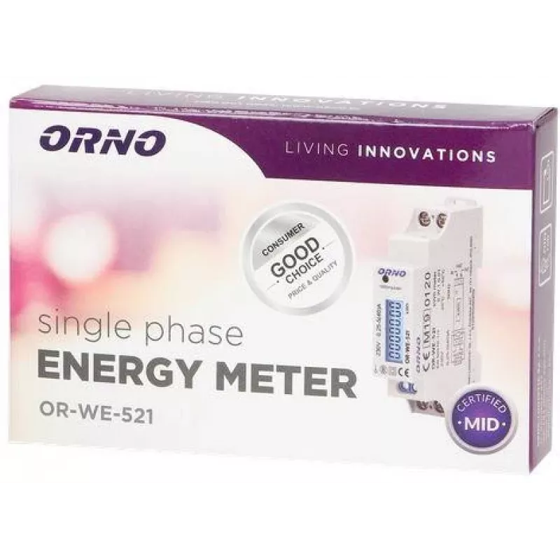 ORNO OR-WE-521 yksivaiheinen sähkömittari