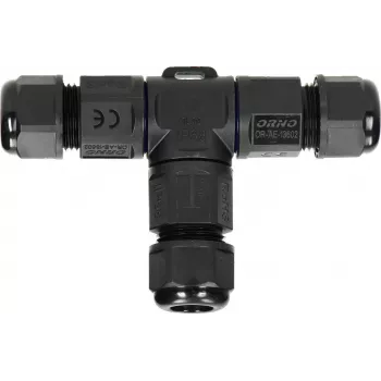 ORNO OR-AE-13602 T-liitin IP68, 3x4mm², 450V/25A, musta