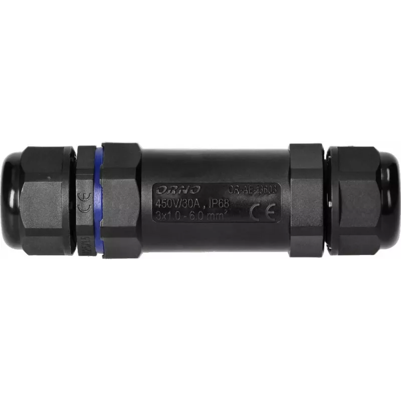 ORNO suora kaapeliliitin IP68 M25 3x6mm² 450V/30A OR-AE-13603