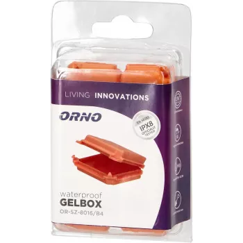 ORNO geelitäytetty suojajakorasia IPX8, pieni, blisteripakkaus, 4 kpl OR-SZ-8016/B4