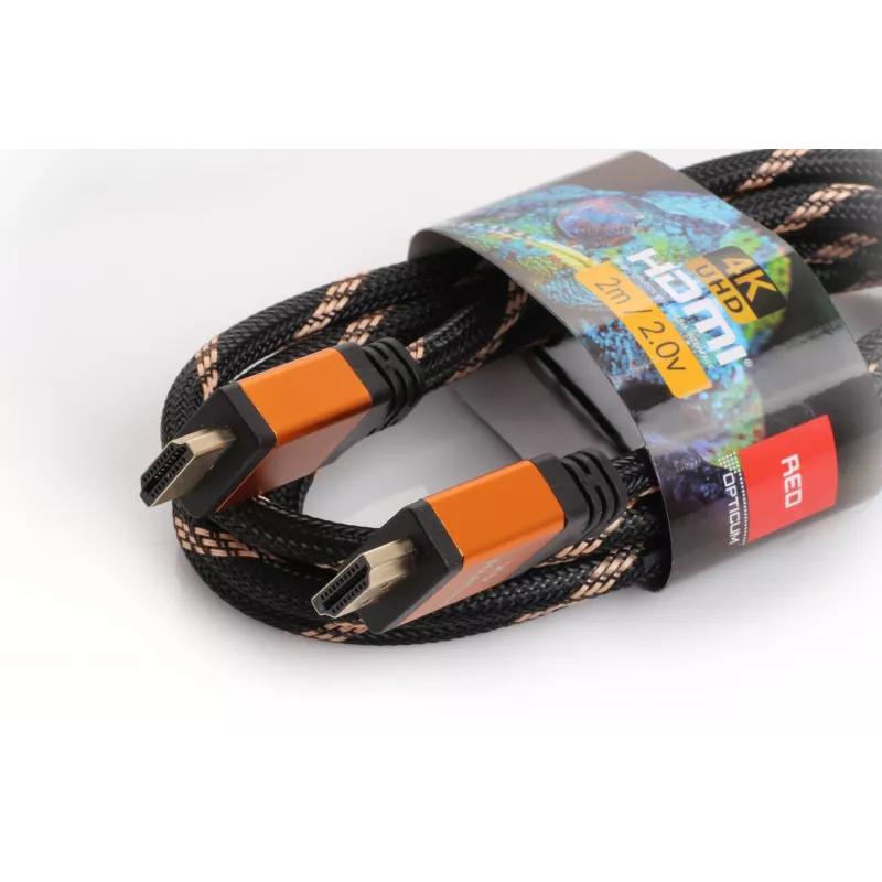 HDMI-HDMI-kaapeli Opticum RED 4K UHD - 0,5 m (v2.0)