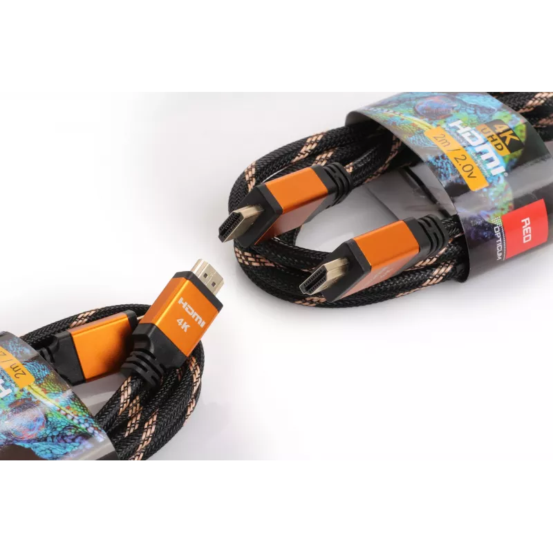 HDMI-HDMI-kaapeli Opticum RED 4K UHD - 0,5 m (v2.0)