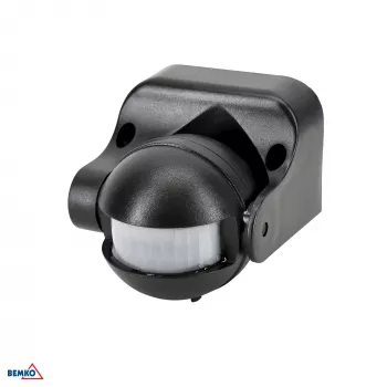 BEMKO PIR-liiketunnistin 1200W 180° musta