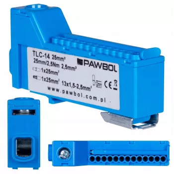 PAWBOL LZB E.4136N ruuviton riviliitin sininen 12-napainen 450V 24A