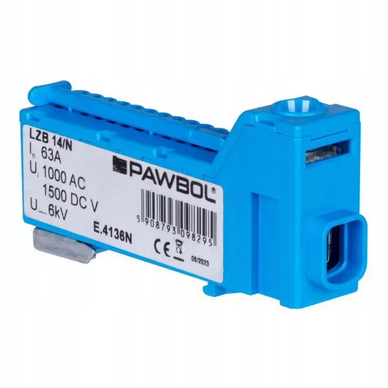 PAWBOL LZB E.4136N ruuviton riviliitin sininen 12-napainen 450V 24A