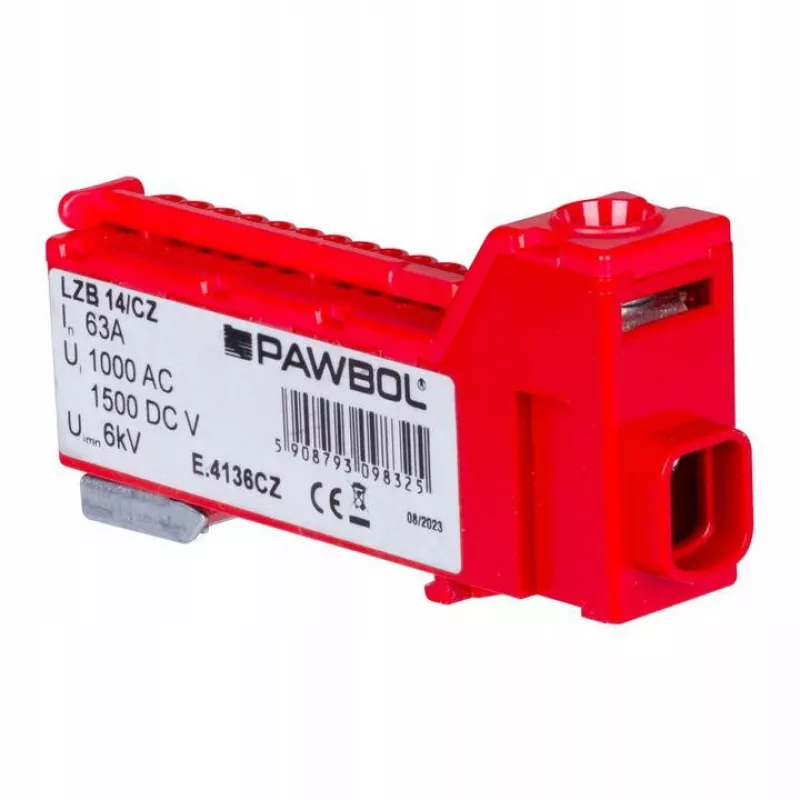 PAWBOL LZB E.4136CZ ruuviton riviliitin 12-napainen punainen 450V 24A