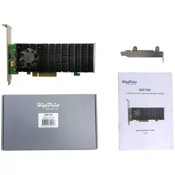 HighPoint SSD7202 NVMe RAID-tallennusohjain