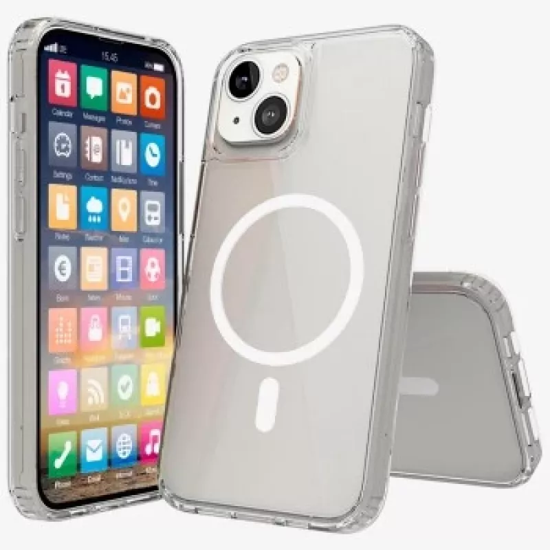 SCREENOR Bumper iPhone 15 Plus MagSafe läpinäkyvä