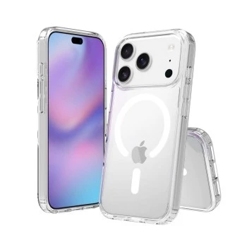 SCREENOR Bumper-suojakotelo Apple iPhone 17 Pro, MagSafe-yhteensopiva, läpinäkyvä