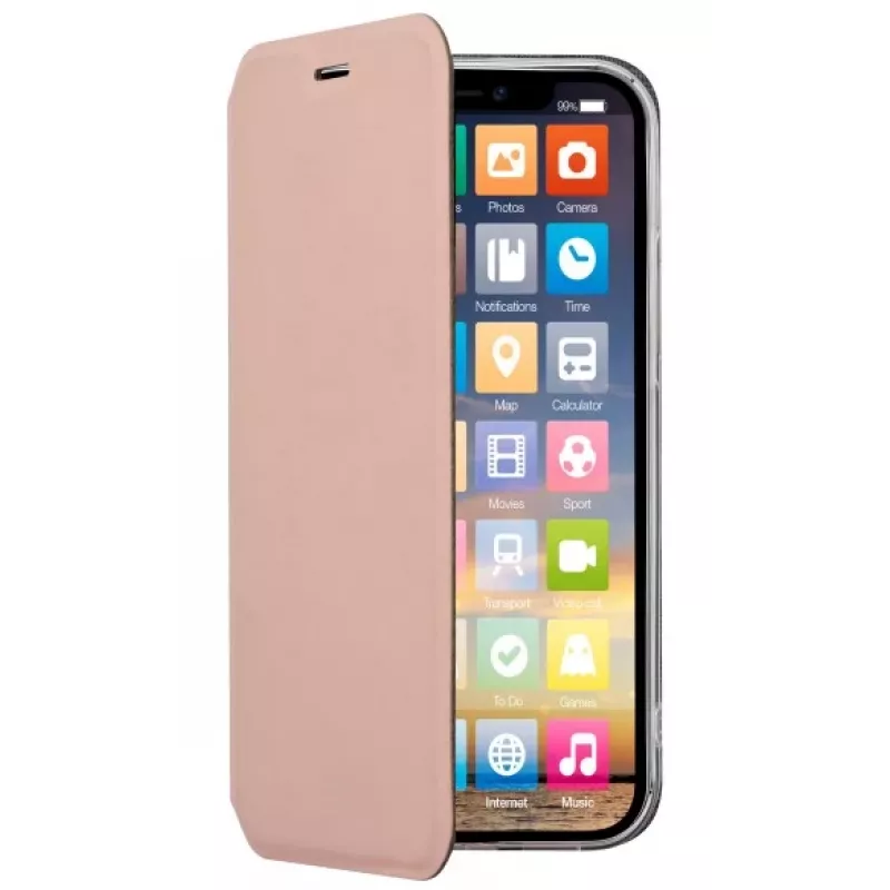 SCREENOR Clever lompakkokotelo Apple iPhone 12 / 12 Pro - ruusu