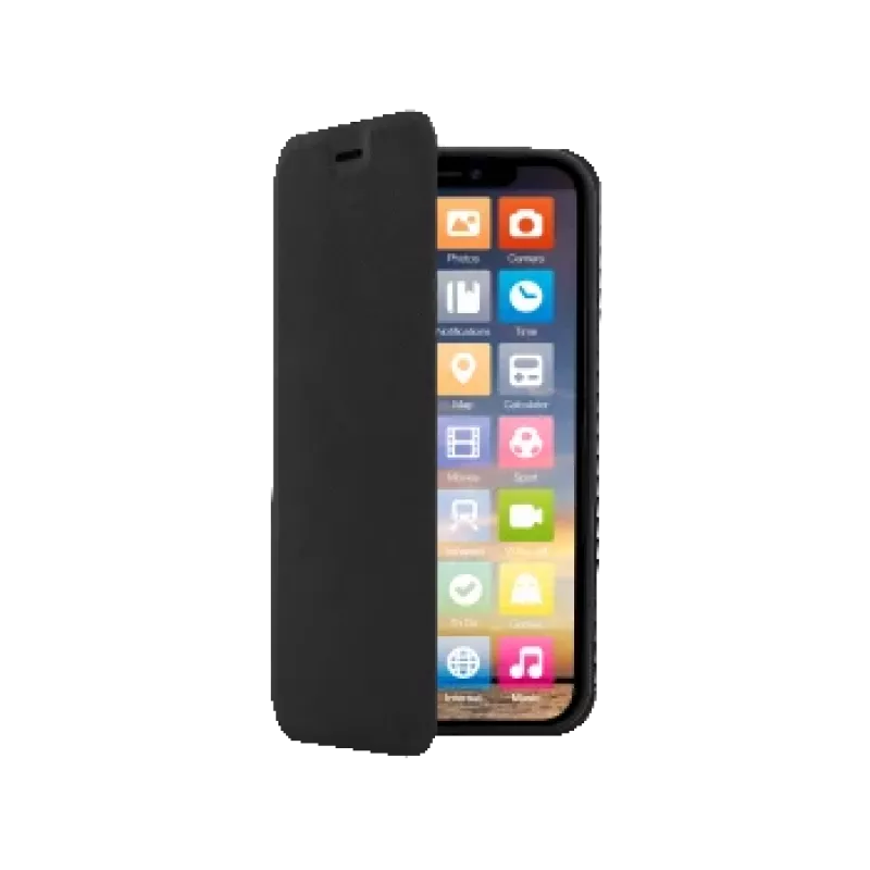 SCREENOR CLEVER SAMSUNG A57 MUSTA lompakkokotelo