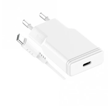 GRATEQ TAHKO 20W USB-C PD seinälaturi paketti 1,5 m USB-C - Lightning kaapelilla, valkoinen