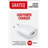 GRATEQ AJOS -laturi USB-A 12W valkoinen