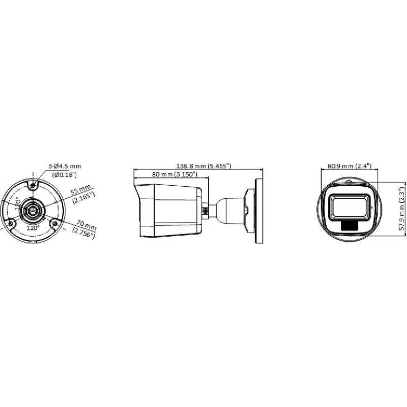 Hikvision DS-2CE16K0T-LPFS 3K 4-in-1 Bullet -kamera 2,8mm objektiivilla ja valkovalolla