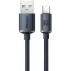Baseus Crystal Shine USB-A - USB-C kaapeli 1,2m 100W 6A QC 3.0 punottu nailon musta