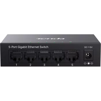 Tenda TEG1005M 5-porttinen Gigabit Ethernet -kytkin pöytämalli muovi tuulettimeton