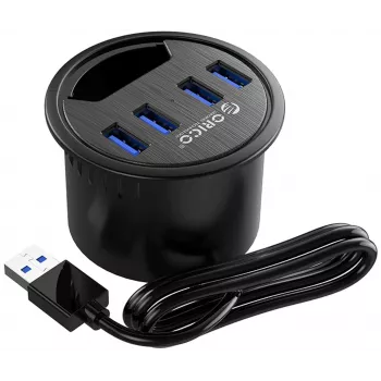 ORICO 4-porttinen USB 3.0 -keskitin USB-A 5Gbps musta