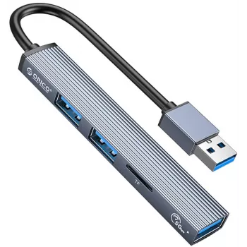 ORICO USB 3.0 4-porttinen USB-A-keskitin, 5Gbps, musta