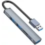 ORICO USB 3.0 4-porttinen USB-A-keskitin, 5Gbps, musta