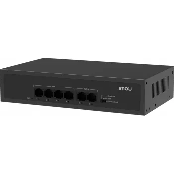 Imou SF106P 6-porttinen PoE+-kytkin (4x PoE, 2x uplink, 60W budjetti)