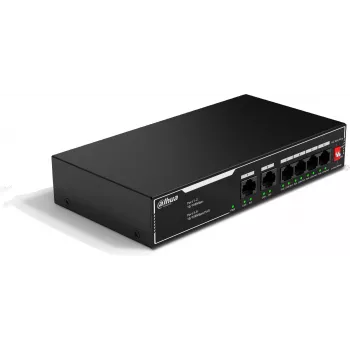 DAHUA SF1006LP hallitsematon PoE-kytkin, 6-porttia, 4 PoE-porttia, 36W budjetti, pöytämalli