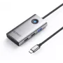 ORICO PW11-5P-GY-EP USB-C-keskitin 5-in-1, 1x USB-A 3.0 5Gbps, 2x USB-A 2.0, HDMI 4K@30Hz, PD 60W, harmaa