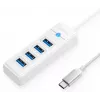 ORICO PW4U-C3-015-WH-EP USB-C-keskitin 4x USB-A 3.2 Gen 1 valkoinen