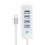 ORICO PW4U-C3-015-WH-EP USB-C-keskitin 4x USB-A 3.2 Gen 1 valkoinen