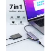 UGREEN 60515 7-in-1 USB-C-hubi, 4K 60Hz HDMI, Ethernet, 100 W PD, harmaa