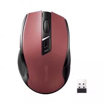 UGREEN MU006 langaton optinen hiiri 2.4GHz / Bluetooth 5.0 4000 DPI - punainen