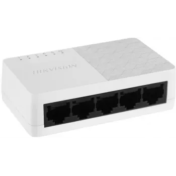 Hikvision DS-3E0105D-O hallitsematon Fast Ethernet -kytkin, 5 porttia, 10/100 Mbps, musta & valkoinen