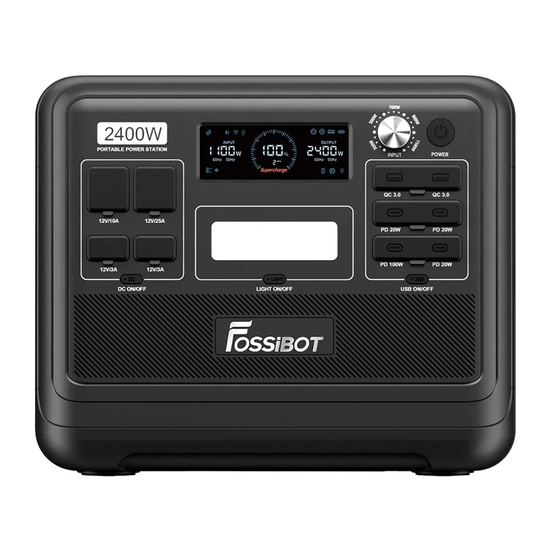 FOSSIBOT F2400 2400W latausasema, musta