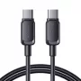 Joyroom USB-C - USB-C pikalatauskaapeli S-CC100A141B 120cm 60W 5A musta