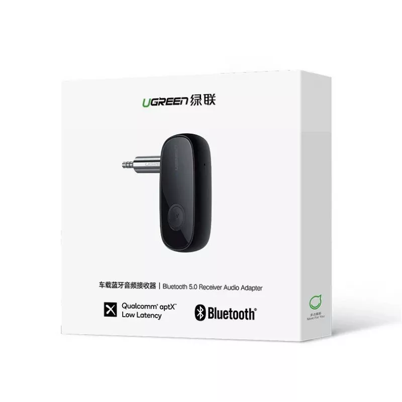 UGREEN Bluetooth 5.0 -äänivastaanotin AUX aptX, aptX LL mini kuulokeliitäntä musta (70304)