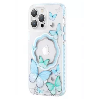Kingxbar Apple iPhone 14 Pro Max MagSafe Butterfly Series magneettinen kotelo sininen