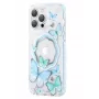 Kingxbar Apple iPhone 14 Pro Max MagSafe Butterfly Series magneettinen kotelo sininen