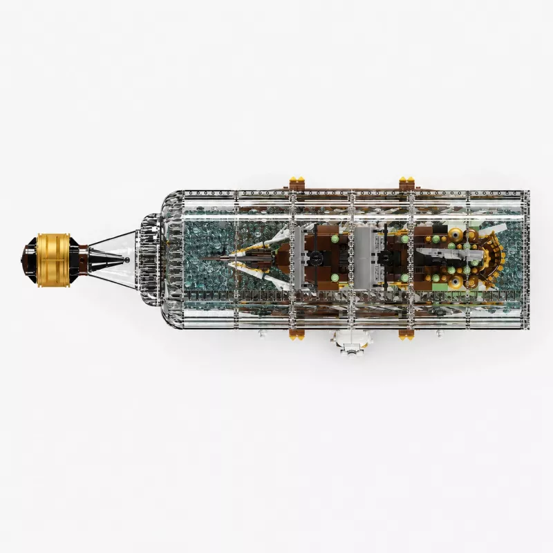 MOULD KING 10067 Flying Dutchman Ship-in-a-Bottle rakennussarja (2499 osaa)