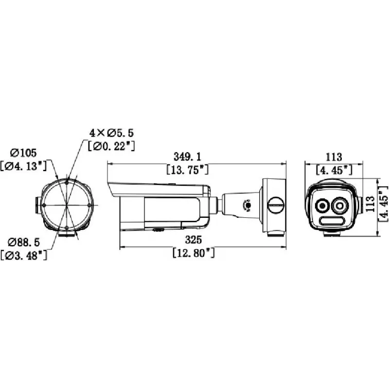 Hikvision HM-TD2628T-7/G1/T3A lämpö- ja optinen kaksispektri verkkoluotikamera