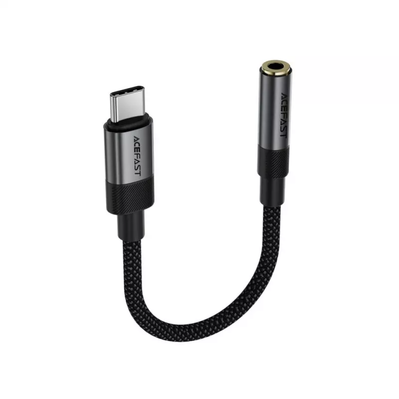 Acefast USB-C - 3,5 mm J12 äänisovitin musta